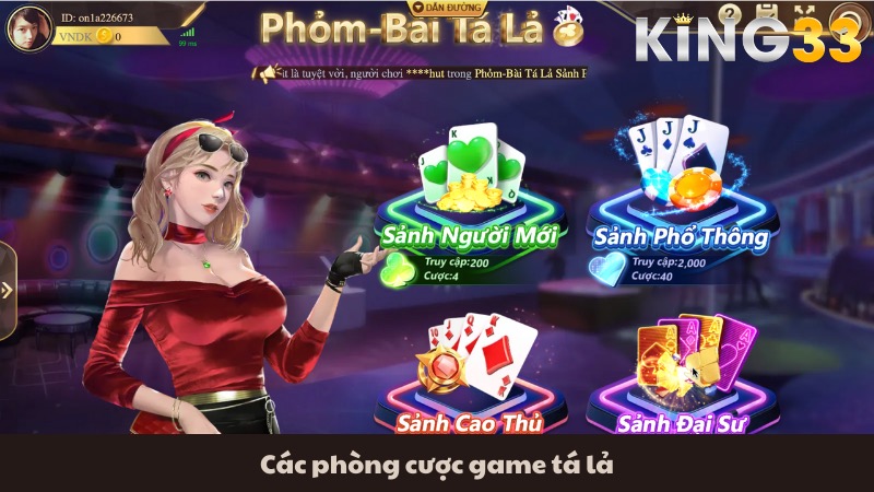 Các phòng cược game tá lả