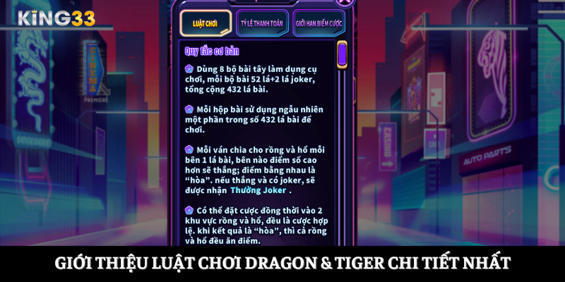 Giới thiệu luật chơi Dragon & Tiger chi tiết nhất